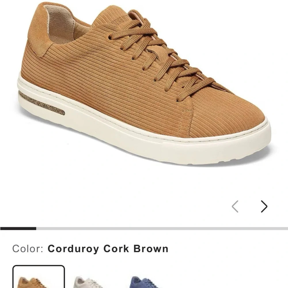 NEW BIRKENSTOCK Bend Low, Suede Embossed, Corduroy Cork Brown, 7 - 7.5 / 38 - Picture 2 of 7